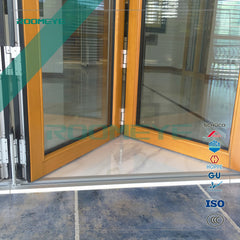 Aluminium wood composite glass door, swing door, folding sliding door on China WDMA