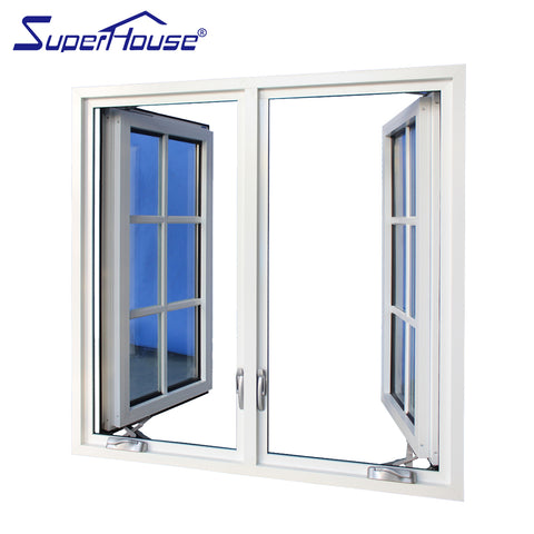 Aluminum Alloy Frame Material and Swing Open Style thermal break casement window on China WDMA