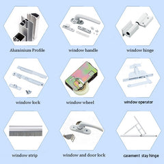 Aluminum Automatic Awning casement window jalousie operator on China WDMA