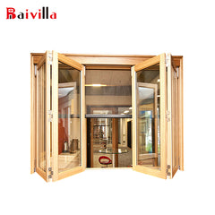 Aluminum Bi Fold Window Double Sliding Folding Glass Window on China WDMA