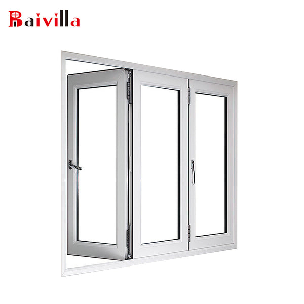 Aluminum Bi Fold Window Double Sliding Folding Glass Window on China WDMA