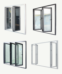 Aluminum Bi Fold Window Double Sliding Folding Glass Window on China WDMA