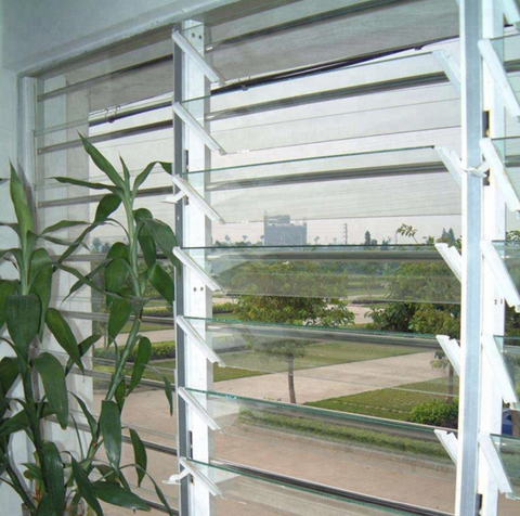 Aluminum Frame Glass Moveable Louvers Jalousie Window With Single Glass And American Hardware on China WDMA