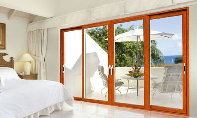 Aluminum Frame Tempered Glass Sliding Patio door on China WDMA