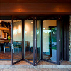 Aluminum bi folding sliding patio doors on China WDMA