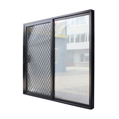 Aluminum commerical large sliding glass door with security screen on China WDMA