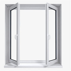 Aluminum frame tempered single/double glass swing window with mosquito net on China WDMA