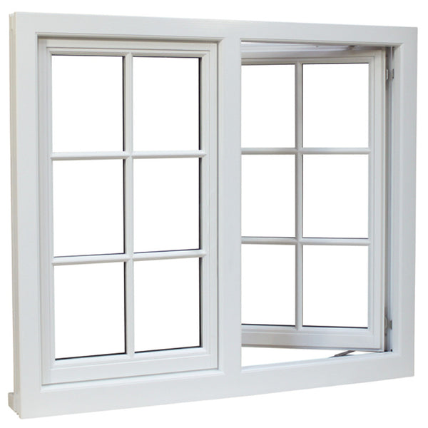 Aluminum frame tempered single/double glass swing window with mosquito net on China WDMA