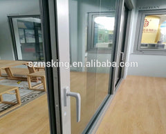 Aluminum french style sliding patio doors with gray color and double glass on China WDMA