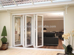 Aluminum glass insulated folding door on China WDMA