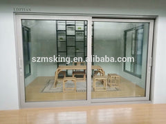 Aluminum sliding glass patio doors with big size tempered glass for commercial use on China WDMA