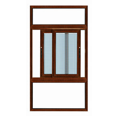 Aluminum sliding window Aluminum frame with blinds inside on China WDMA