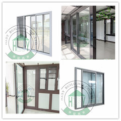 Aluminum sliding window with roller bearing glass doors slider on China WDMA