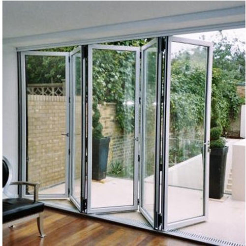 Aluminum tempered glass interior aluminum folding glass patio doors on China WDMA