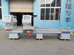 Aluminum window doors ,Double head Mitre Saw cutting machine for aluminum window fabrication on China WDMA