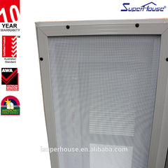 Aluminum windows and doors design fixed pane Glazing Sliding Windows Fire Rated Residential Window Blinds inside With Flynet on China WDMA