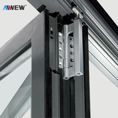 Alwew Aluminum Glass Patio Exterior Bifold Doors Double Glazing aluminum sliding door on China WDMA