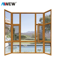 Alwew High Quality Tempered glass windows/french casement window on China WDMA