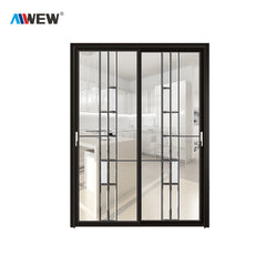 Alwew lower track interior french glass sliding door/smart door for kitchen door on China WDMA