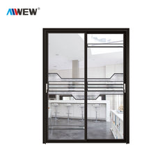 Alwew lower track interior french glass sliding door/smart door for kitchen door on China WDMA