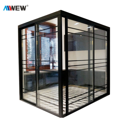 Alwew lower track interior french glass sliding door/smart door for kitchen door on China WDMA