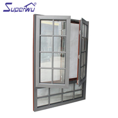 American design opening window two panels aluminium alloy casement window dual colored on China WDMA