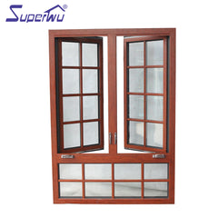 American design opening window two panels aluminium alloy casement window dual colored on China WDMA