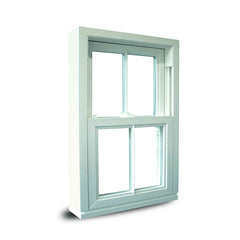 American extrusion vertical sliding double single glass hung sash window profile vinyl upvc window on China WDMA