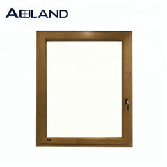 Aoland aluminium wood grain french casement windows with AS 2047 on China WDMA