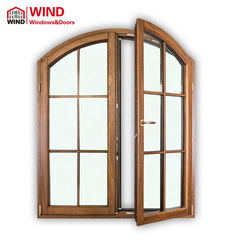 Arch blind inside large double glass windows on China WDMA