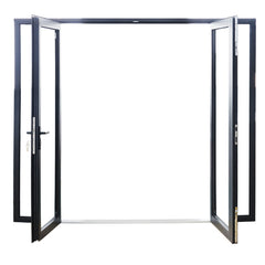 As2047 standard soundproof aluminum patio balcony double glaze french glass door/casement door for balcony on China WDMA