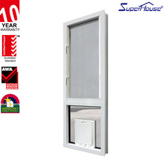 Australia 2023 latest design aluminum glass louver windows with pet door on China WDMA