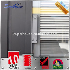 Australia AS2047 standard double glass economic sliding and folding door mechanism with blinds inside on China WDMA