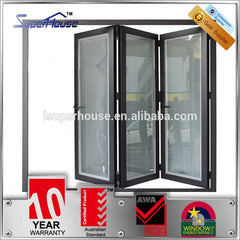 Australia AS2047 standard double glass economic sliding and folding door mechanism with blinds inside on China WDMA