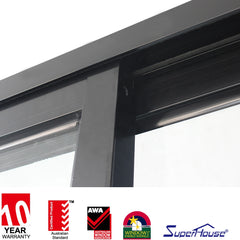 Australia USA Canada market aluminum three panel sliding glass door on China WDMA