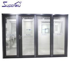 Australia standard aluminium bifold door design top quality double glaze lowe bifolding door on China WDMA