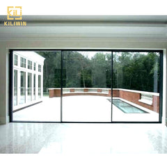 Australian code cheap price 4 panel sliding french patio doors slim aluminium frame double glass sliding door for exterior on China WDMA