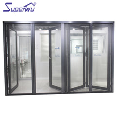 Australian standard AS2047 Cheap interior double glazed aluminium accordion folding doors on China WDMA