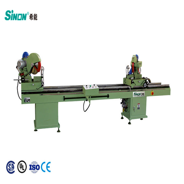 Automatic Double Head Aluminum Cutting Saw Machinery For Aluminium Window Door Fabrication on China WDMA