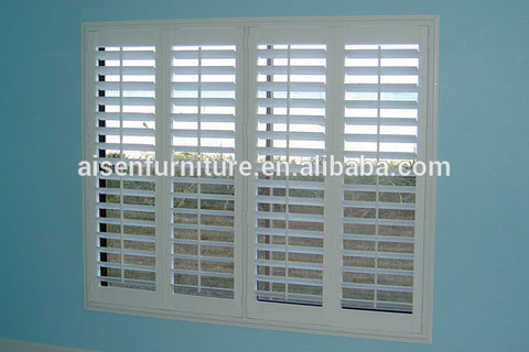 Basswood security bi-fold plantation shutter windows on China WDMA