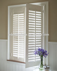 Basswood security bi-fold plantation shutter windows on China WDMA