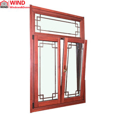 Beautiful Grill Design Inward Open Aluminum Clad Timber Casement Windows on China WDMA