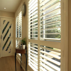 Bedroom bi fold hardwood plantation shutters for door at good price on China WDMA