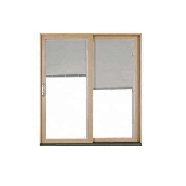 Best Price New Design Double Glazing Glass Door Blind inside Double Glass Window Aluminum Sliding Patio Doors on China WDMA