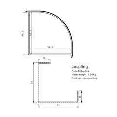 Best optional 60/88 sliding system auxiliary UPVC door