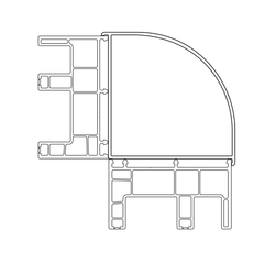 Best optional 60/88 sliding system auxiliary UPVC door