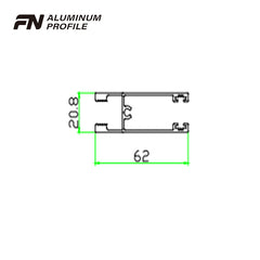 Best price & quality foshan aluminum extrusion roller rail profiles track for sliding window and door on China WDMA