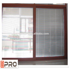 Best used windows and doors aluminum sliding door with picture frames and integrated blinds on China WDMA