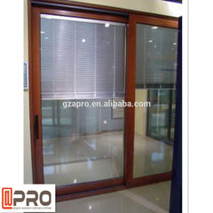 Best used windows and doors aluminum sliding door with picture frames and integrated blinds on China WDMA