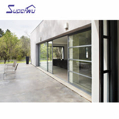 Big view Aluminum fixed window sliding door for house balcony french doors on China WDMA